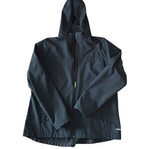 One Tooth Rain Coat In Black Hooded  Size XL